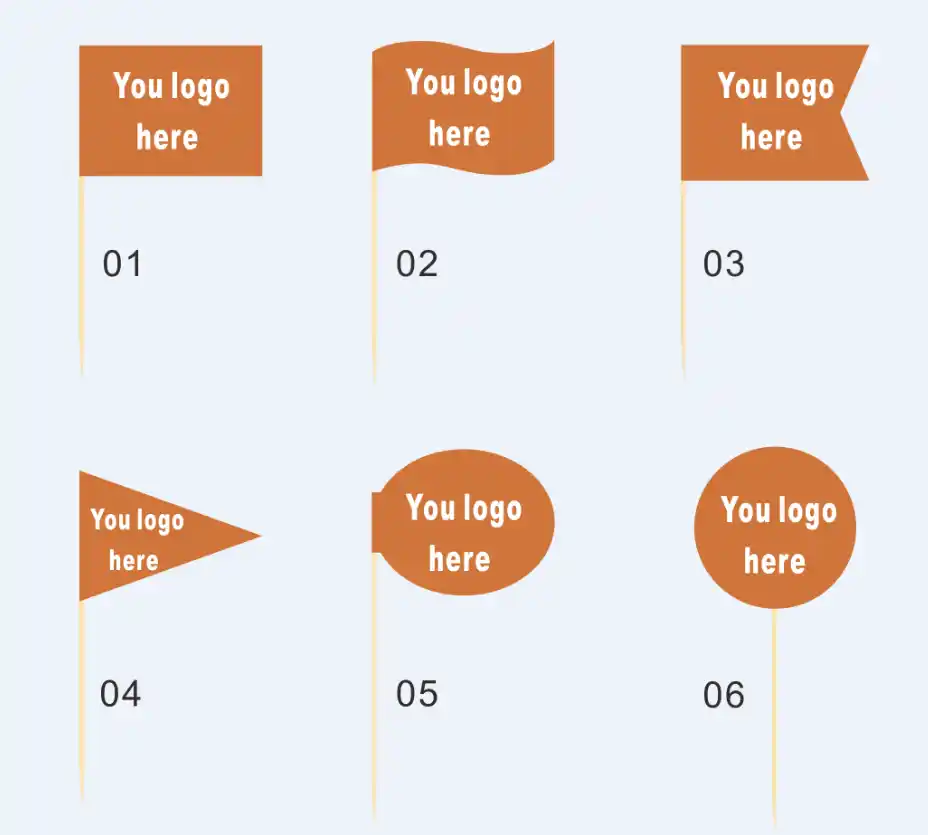 Custom Toothpick Flag Template